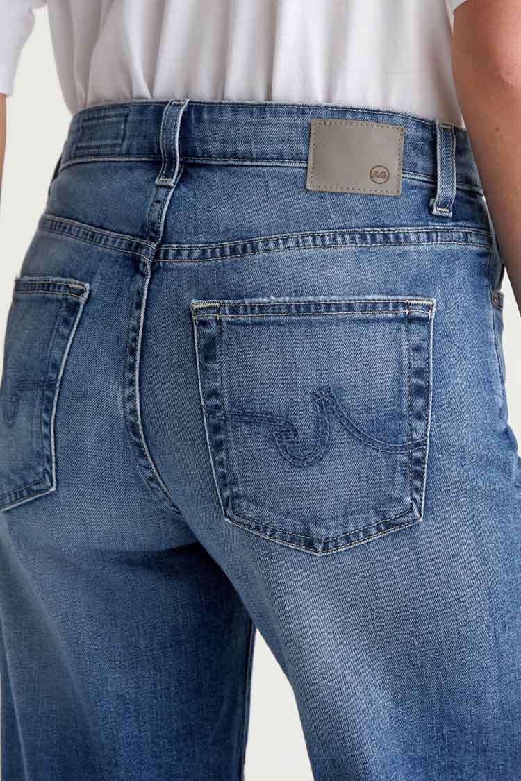 Saige Wide Leg Crop Jeans - Bell Canyon