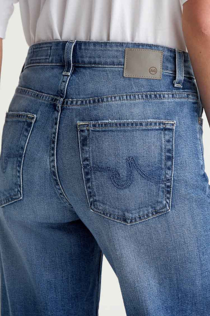 Saige Wide Leg Crop Jeans - Bell Canyon