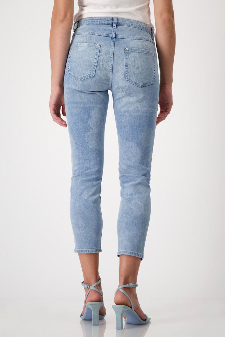 Slim Jeans w Floral Pattern | FINAL SALE