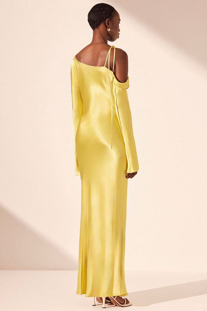 Sofia Asymmetrical LS Maxi Dress