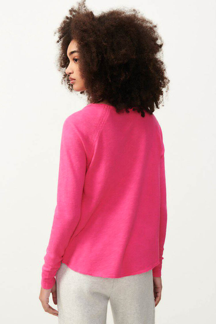 Sonoma B-neck LS T-shirt in Raspberry
