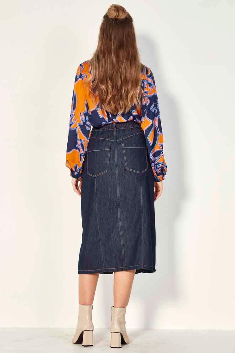 Stevie Skirt in Dark Denim | FINAL SALE