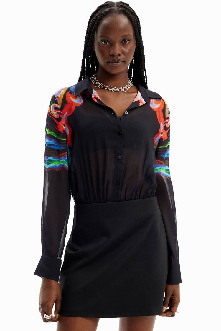 Two-piece Effect LS Mini Dress by Desigual Frockaholics at Momento Dezigns Two-piece Effect LS Mini Dress by Desigual Frockaholics at Momento Dezigns