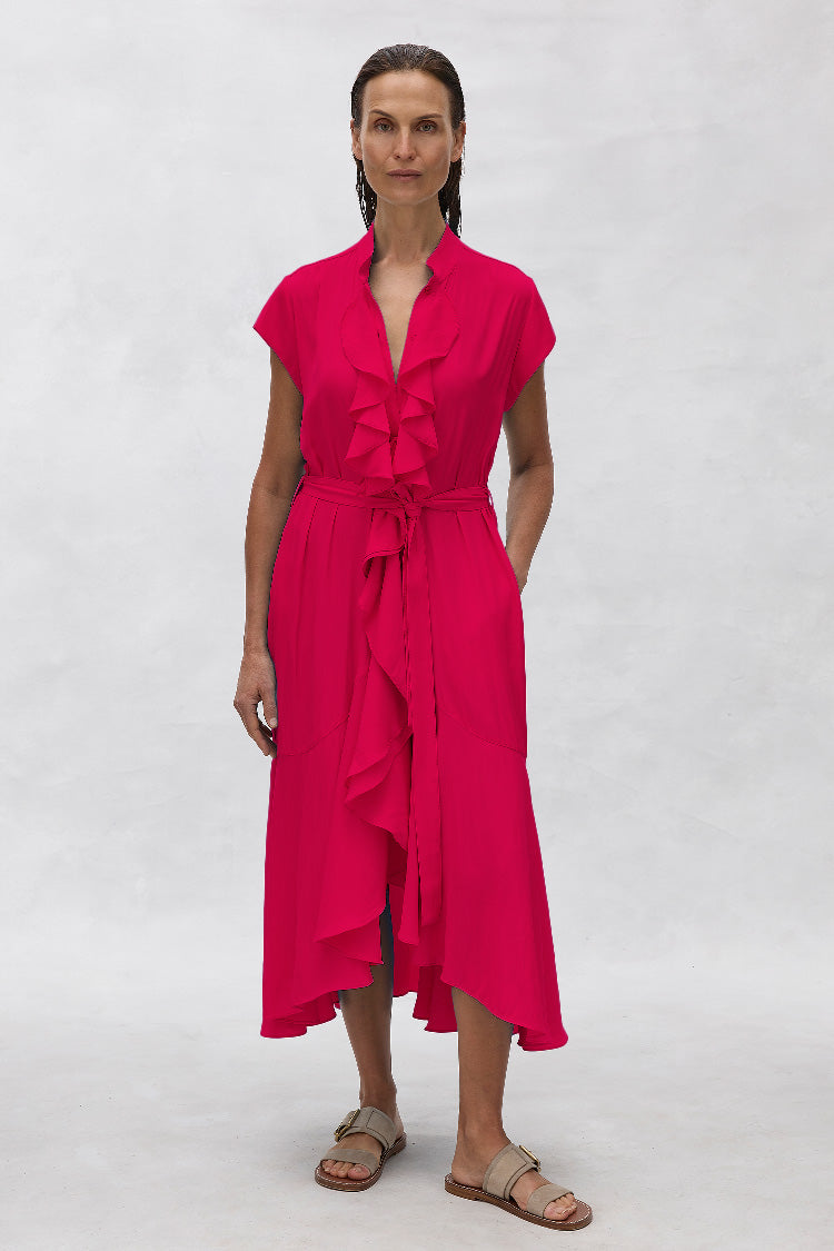 Vine Dress in Strawberry
