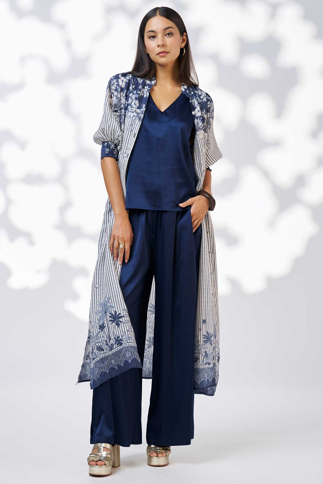 Xanthe Shirt Dress in Indigo