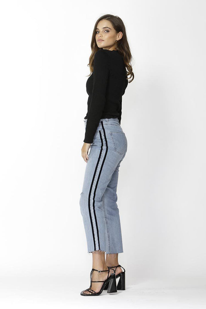 Hunter Velvet Stripe Jean Bottoms SASS