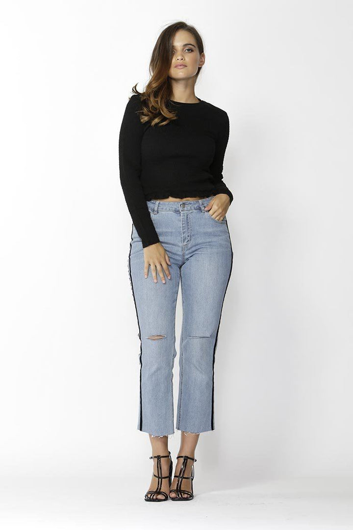 Hunter Velvet Stripe Jean Bottoms SASS