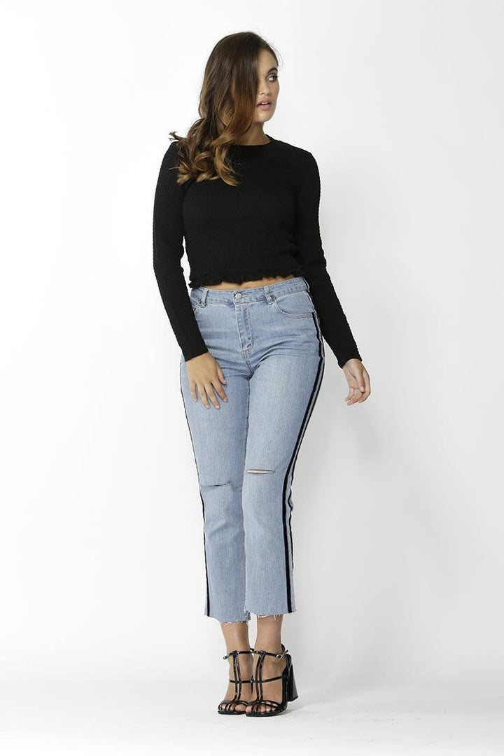 Hunter Velvet Stripe Jean Bottoms SASS