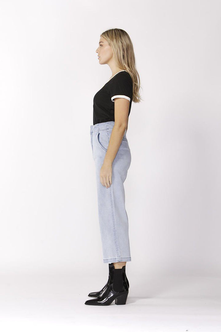 Highwaist Crop Jean in Indigo Bottoms SASS