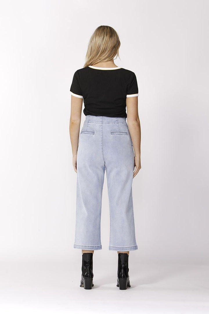 Highwaist Crop Jean in Indigo Bottoms SASS