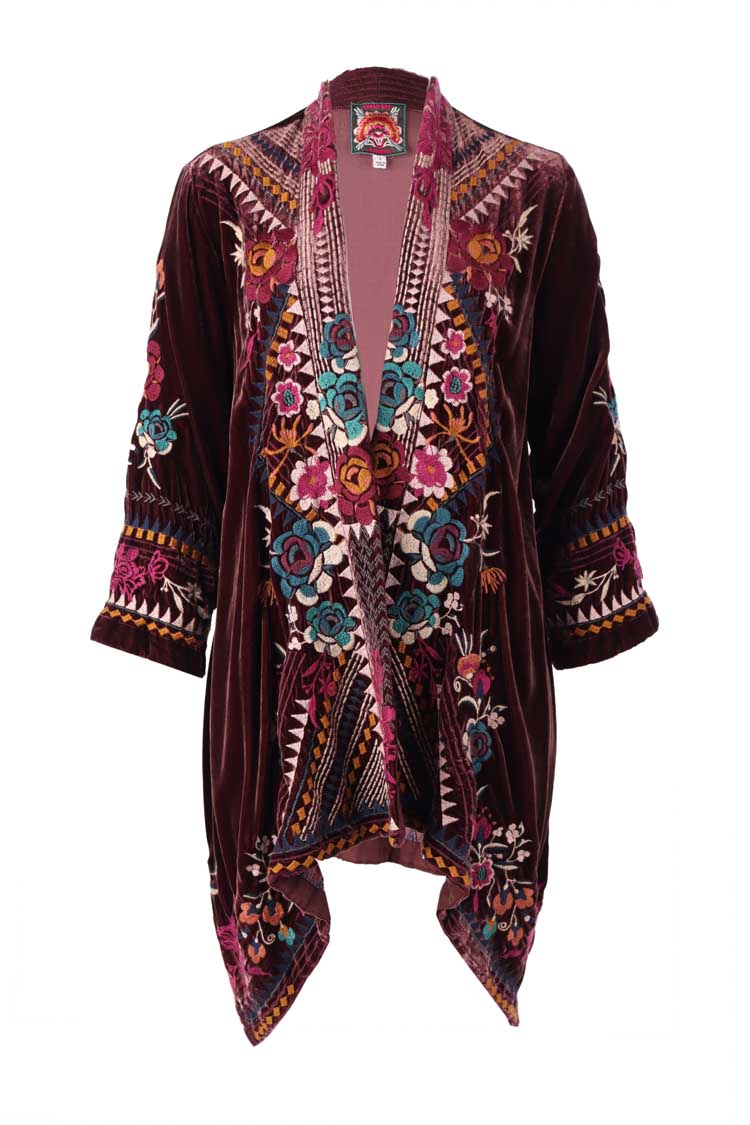 Johnny was velvet cardigan top
