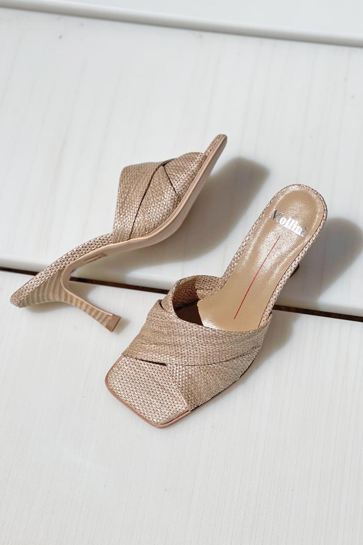 Wykiki Woven Mules in Mocca