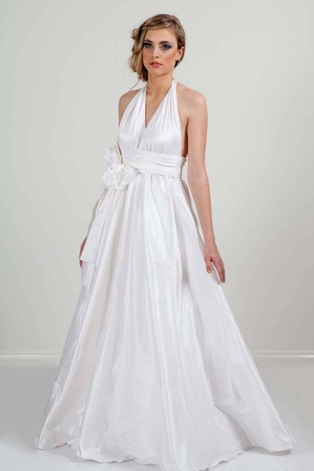 Alida in Ivory | Dupion Silk Dresses Lucy Laurita - Leiela