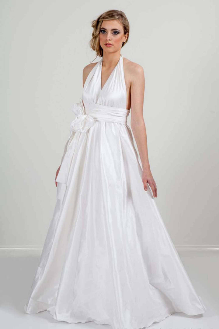 Alida in Ivory | Dupion Silk Dresses Lucy Laurita - Leiela