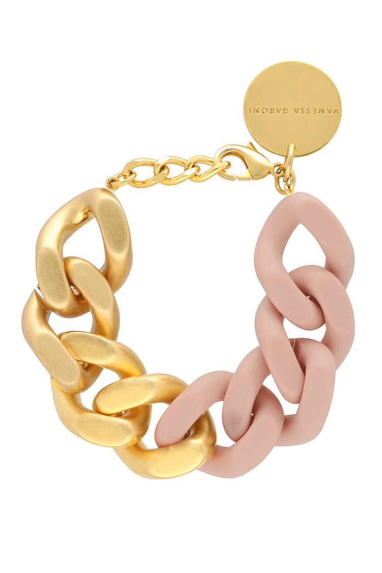 2-Tone Great Bracelet in Gold Matte Baby Rose