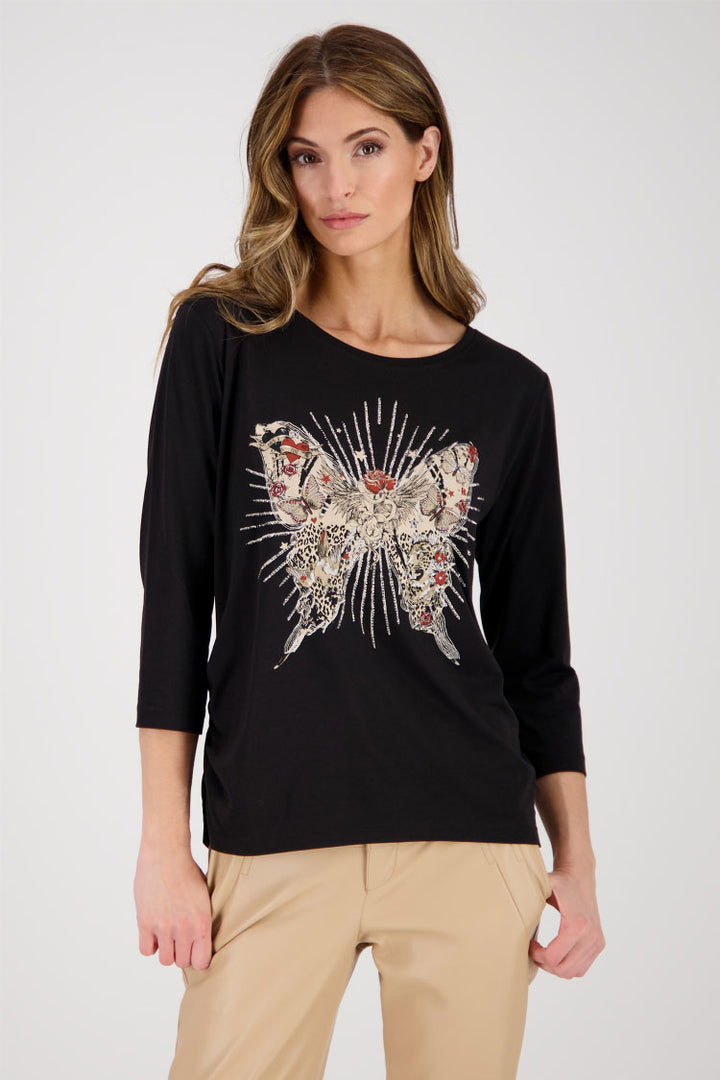 3/4 Sleeve Shirt w Butterfly Front
