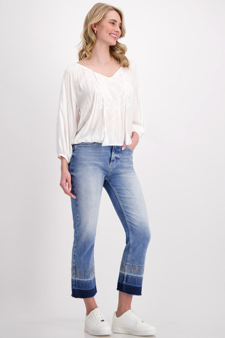 7/8 Bootcut Jeans w Rhinestones