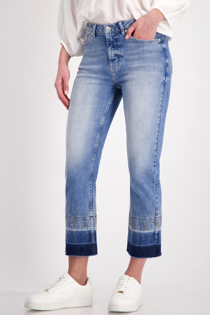 7/8 Bootcut Jeans w Rhinestones