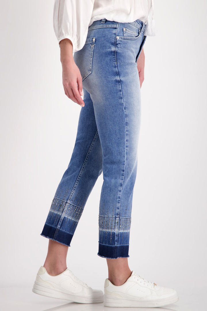 7/8 Bootcut Jeans w Rhinestones