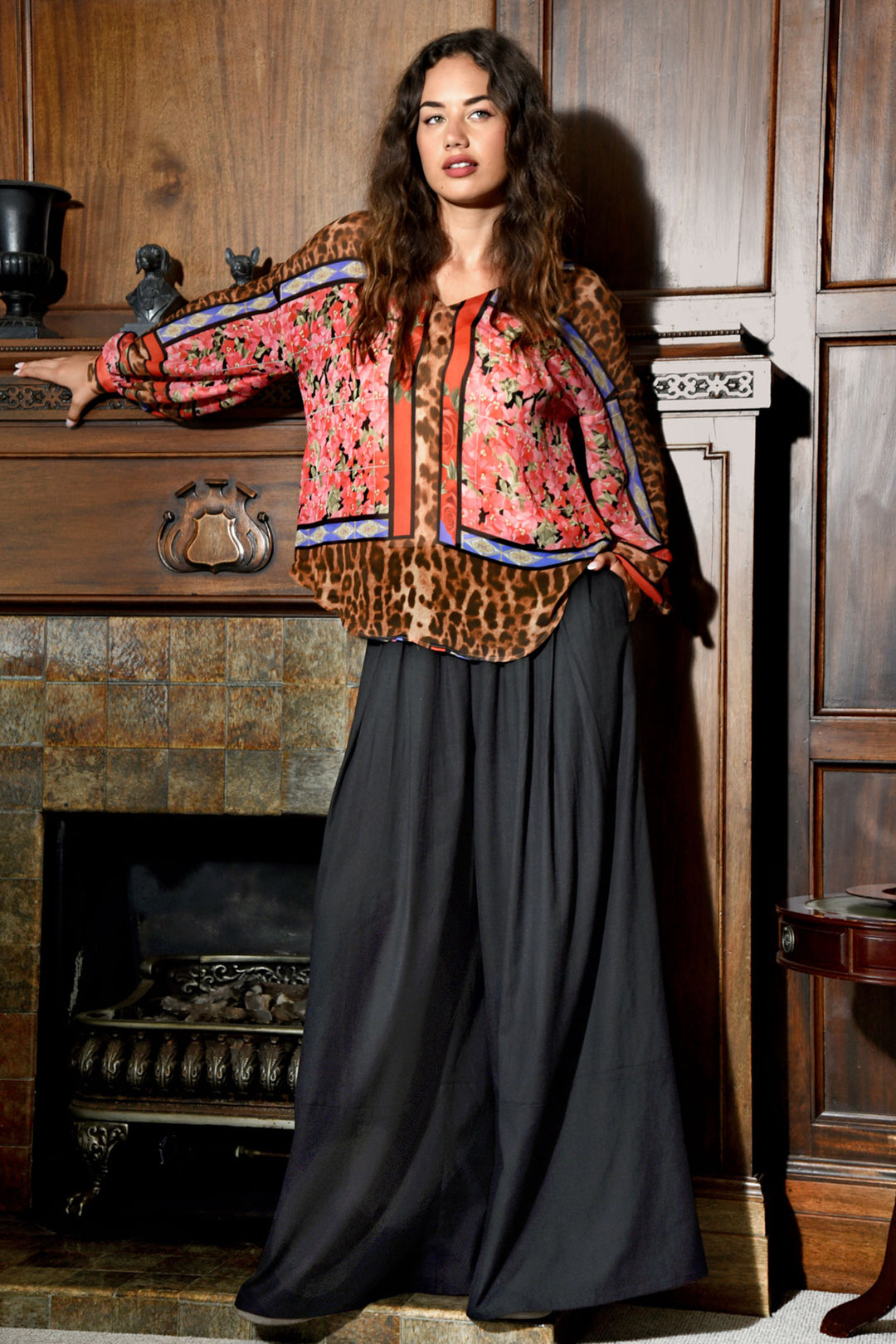 A Fresh Take Blouse in Leopard Rose
