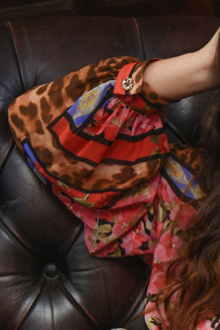 A Fresh Take Blouse in Leopard Rose