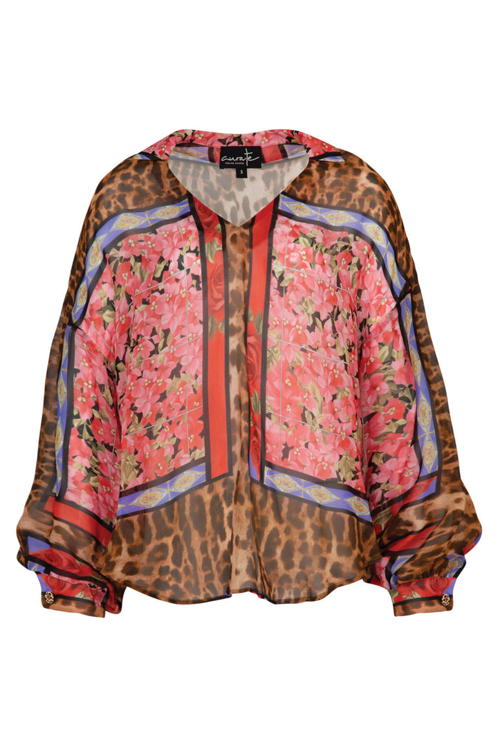 A Fresh Take Blouse in Leopard Rose