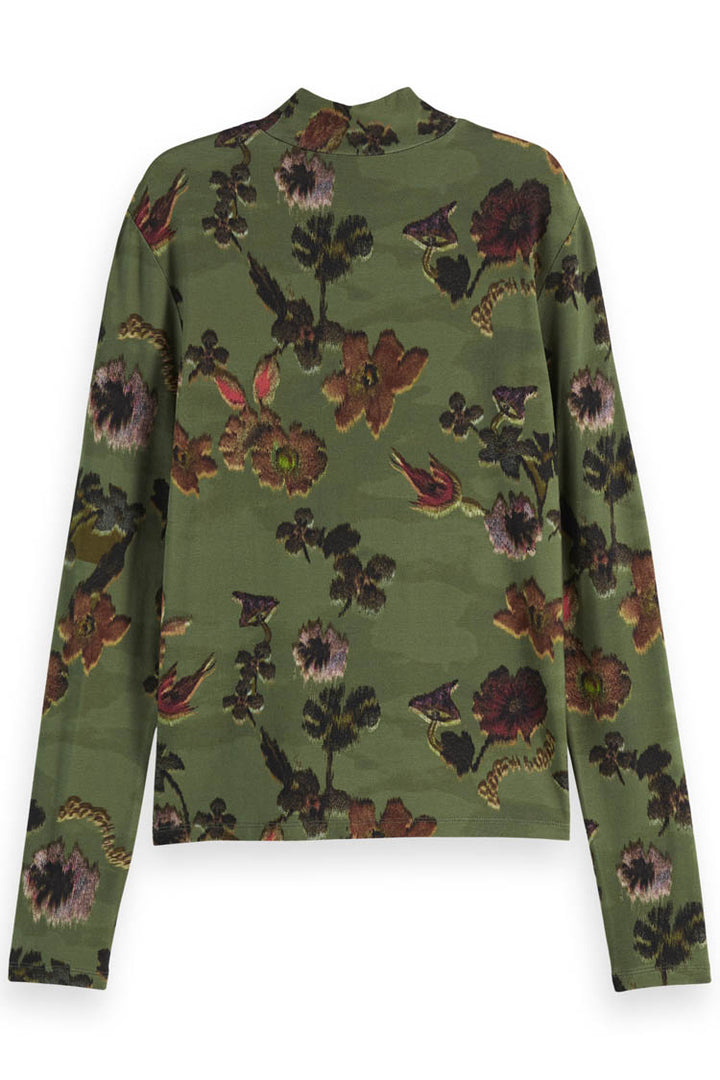 AOP LS T-Shirt in Poetry Tapestry Military