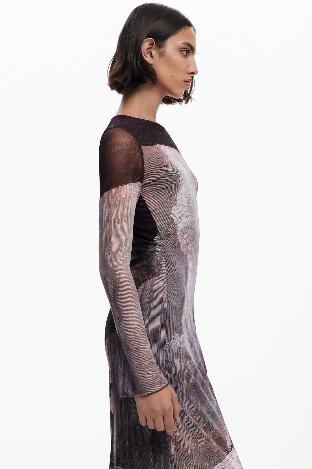 Abyss Lacroix Dress in Marron Oscuro