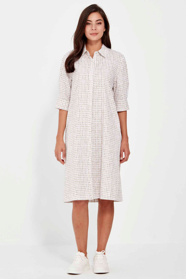 Acrobat Tile Dress in Bark