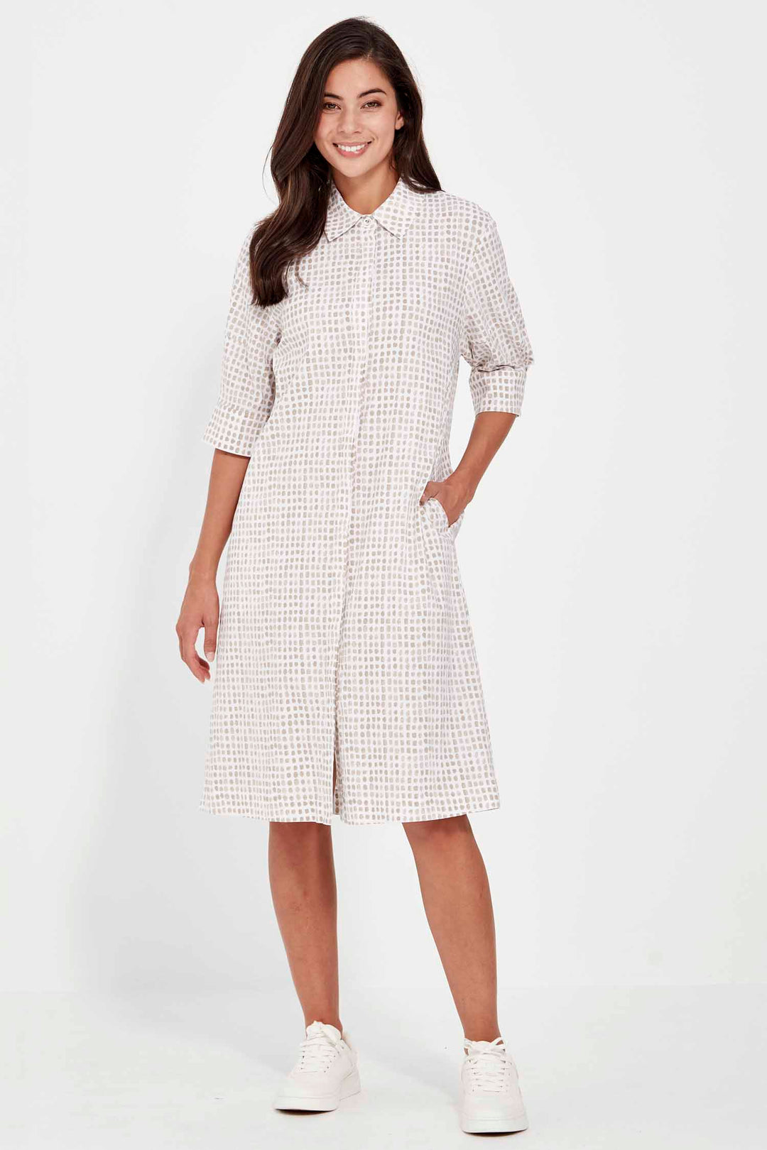 Acrobat Tile Dress in Bark