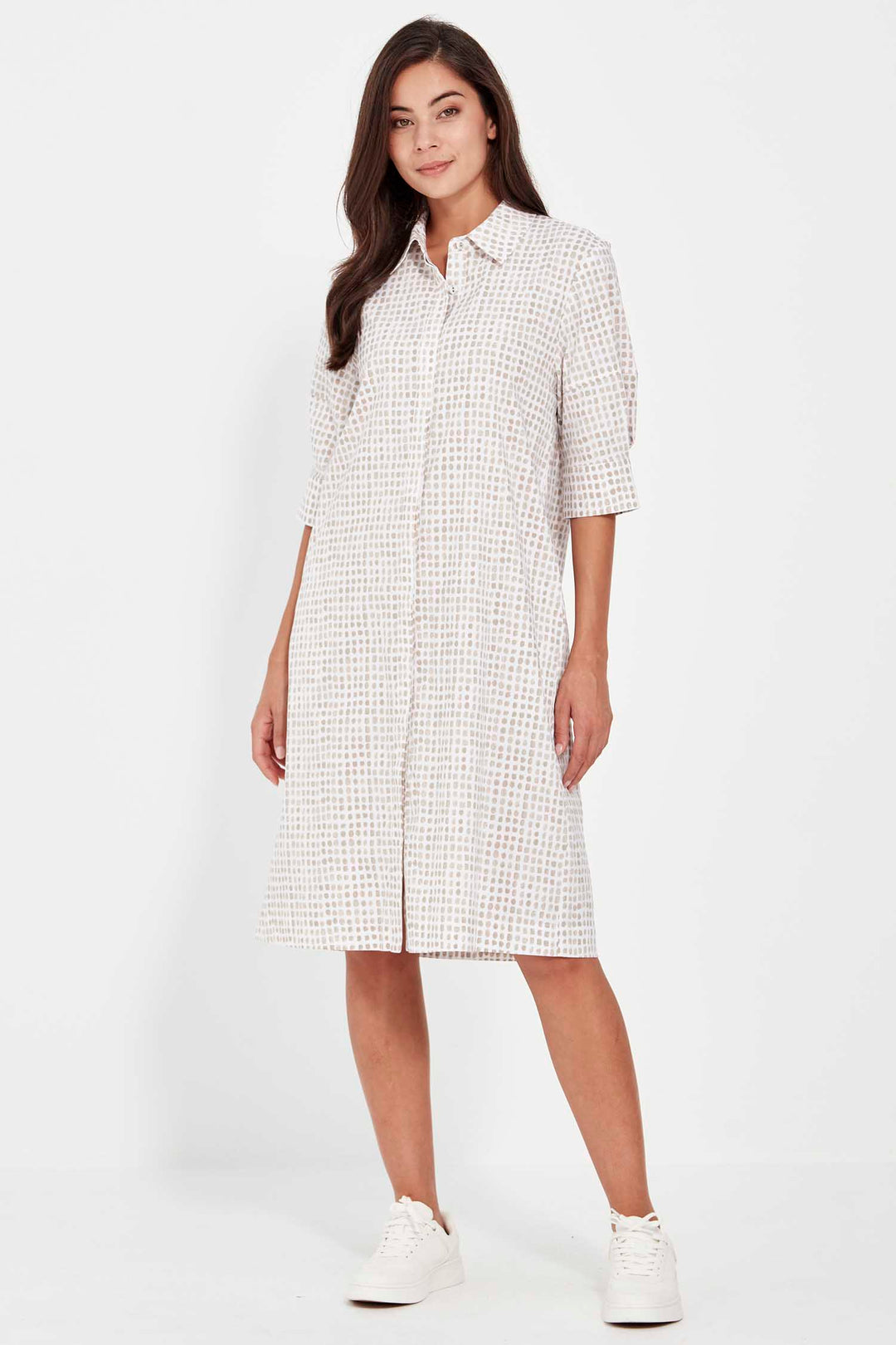 Acrobat Tile Dress in Bark