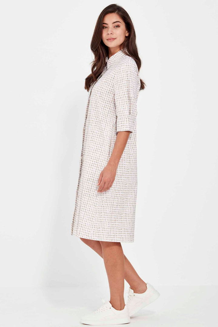 Acrobat Tile Dress in Bark