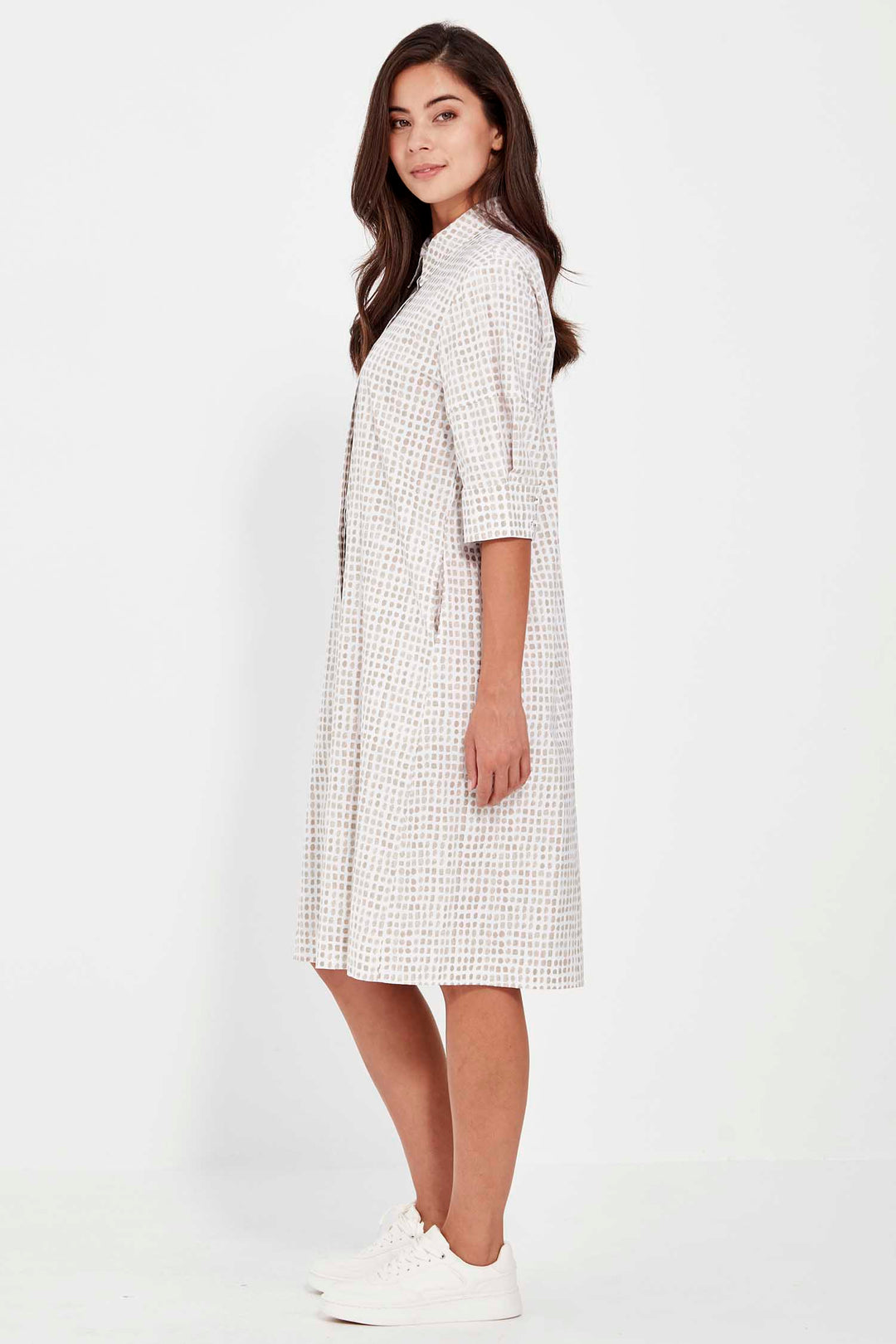 Acrobat Tile Dress in Bark