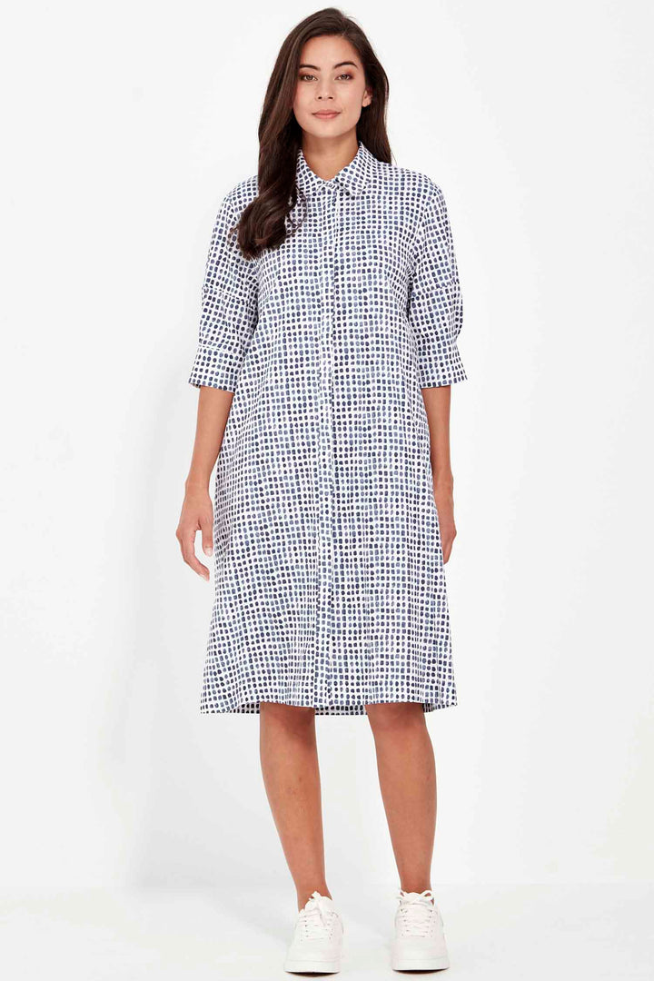 Acrobat Tile Dress in Denim