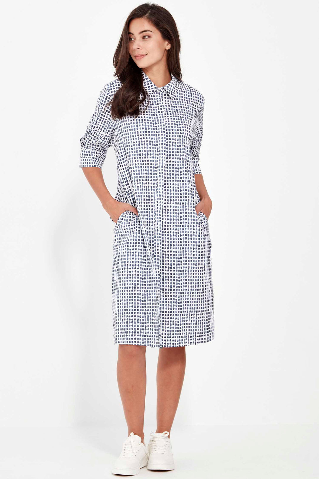 Acrobat Tile Dress in Denim