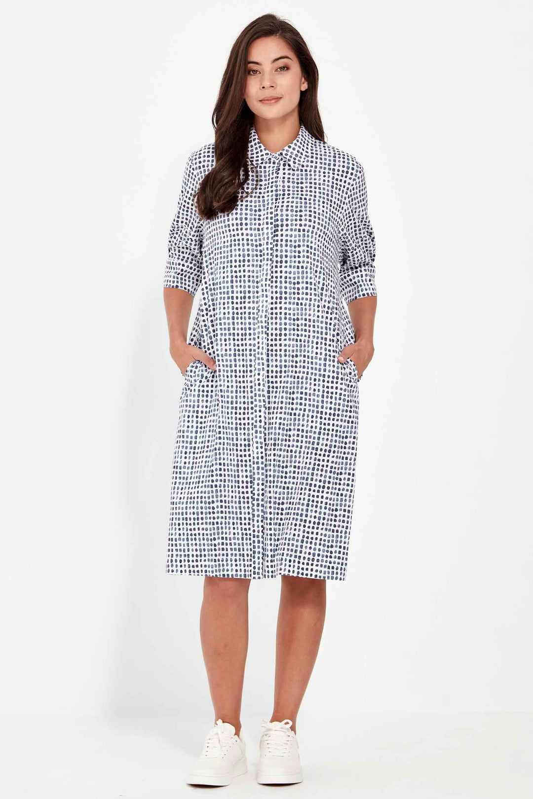 Acrobat Tile Dress in Denim