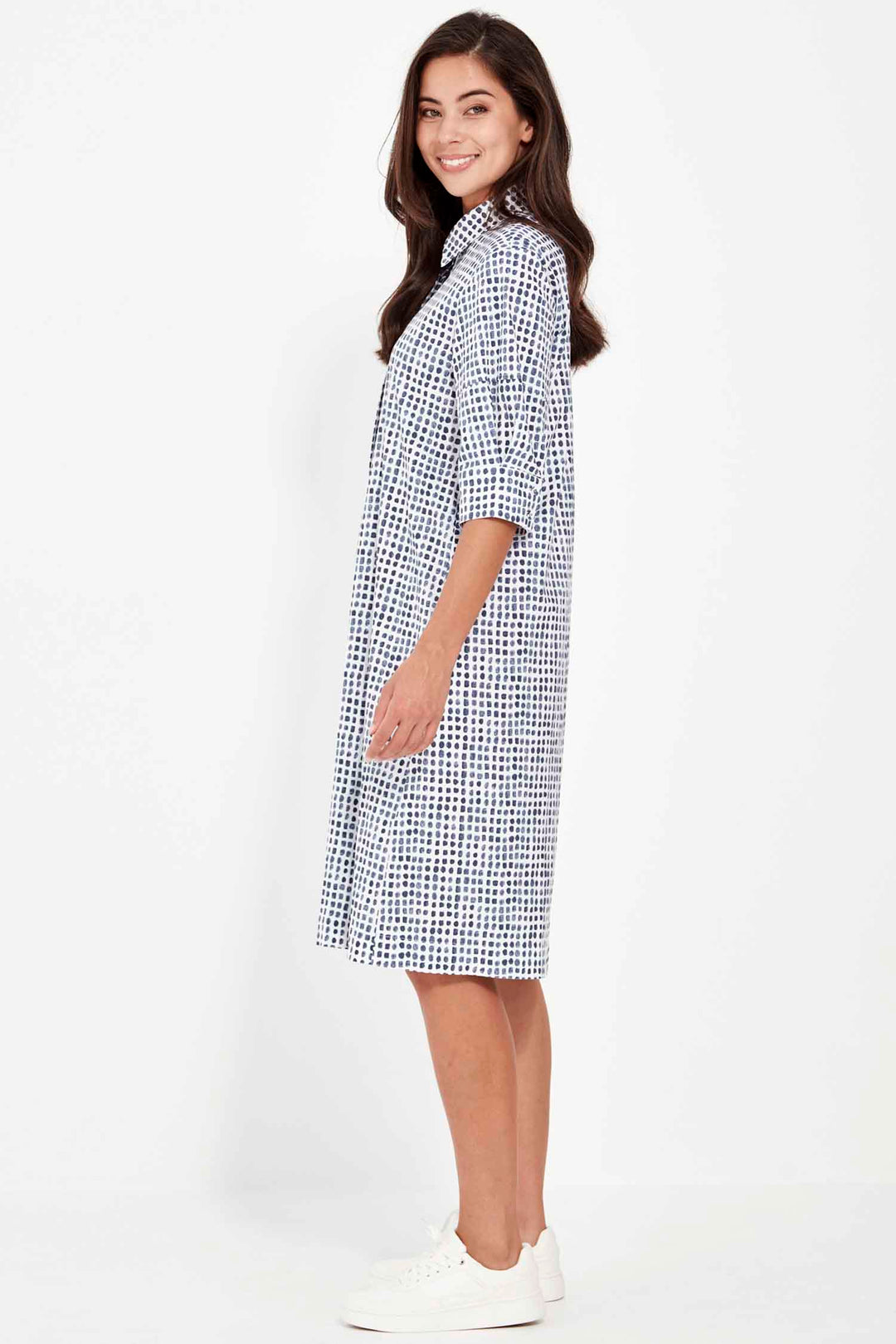 Acrobat Tile Dress in Denim