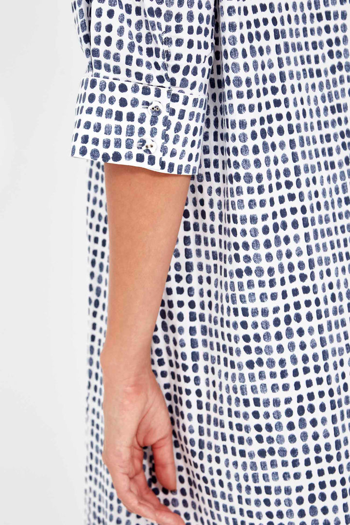 Acrobat Tile Dress in Denim