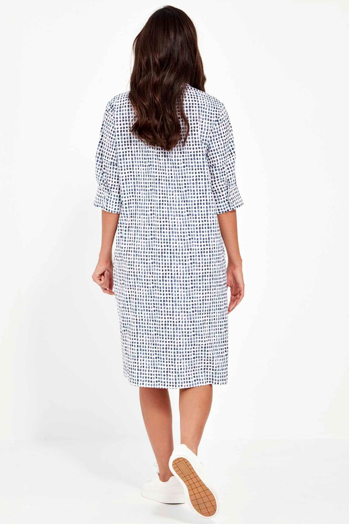 Acrobat Tile Dress in Denim