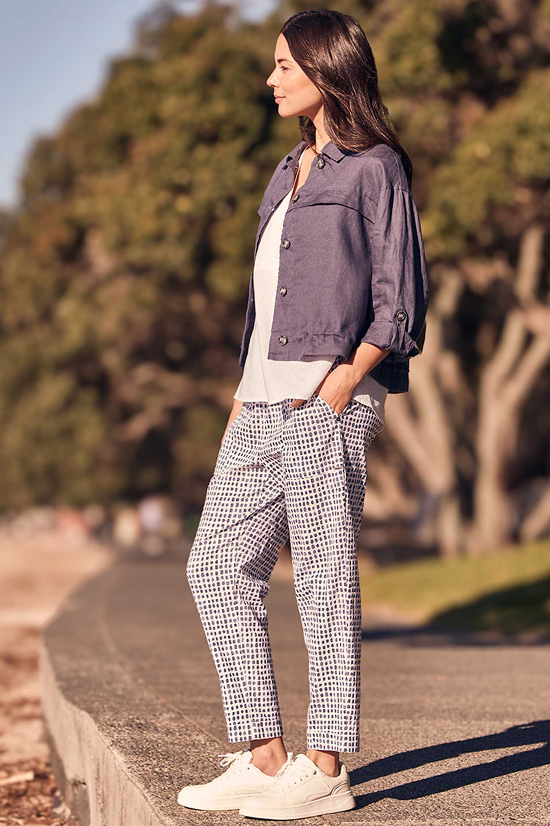 Acrobat Tile Pant in Denim