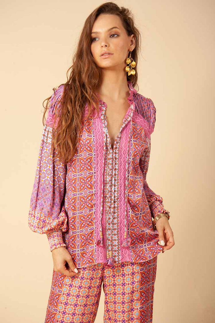 Adelaide Crochet Trim Top