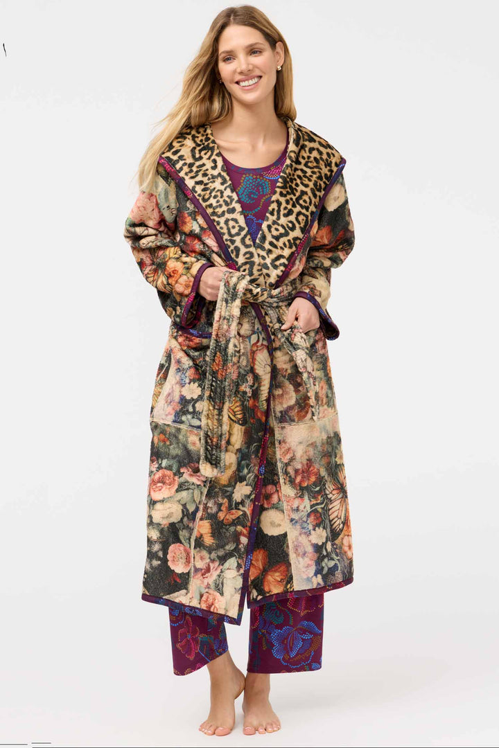 Aditi Reversible Robe in Bellina Leopard