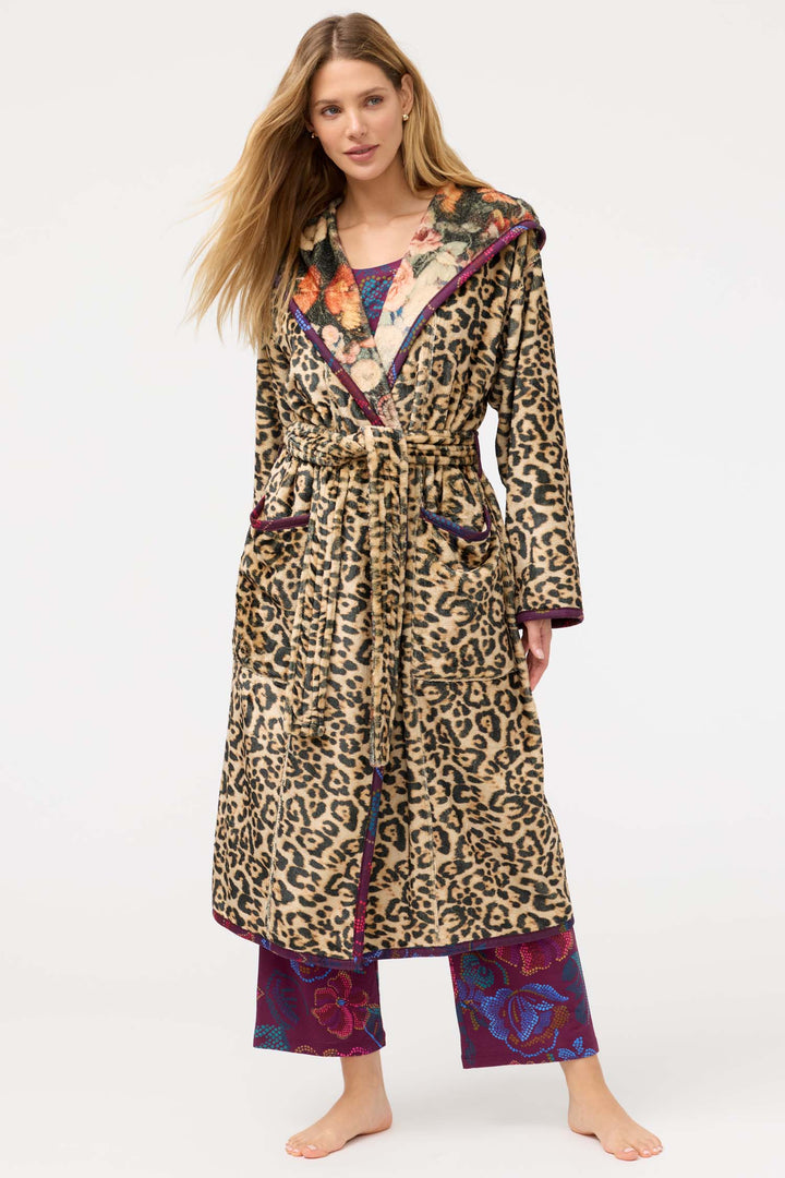 Aditi Reversible Robe in Bellina Leopard