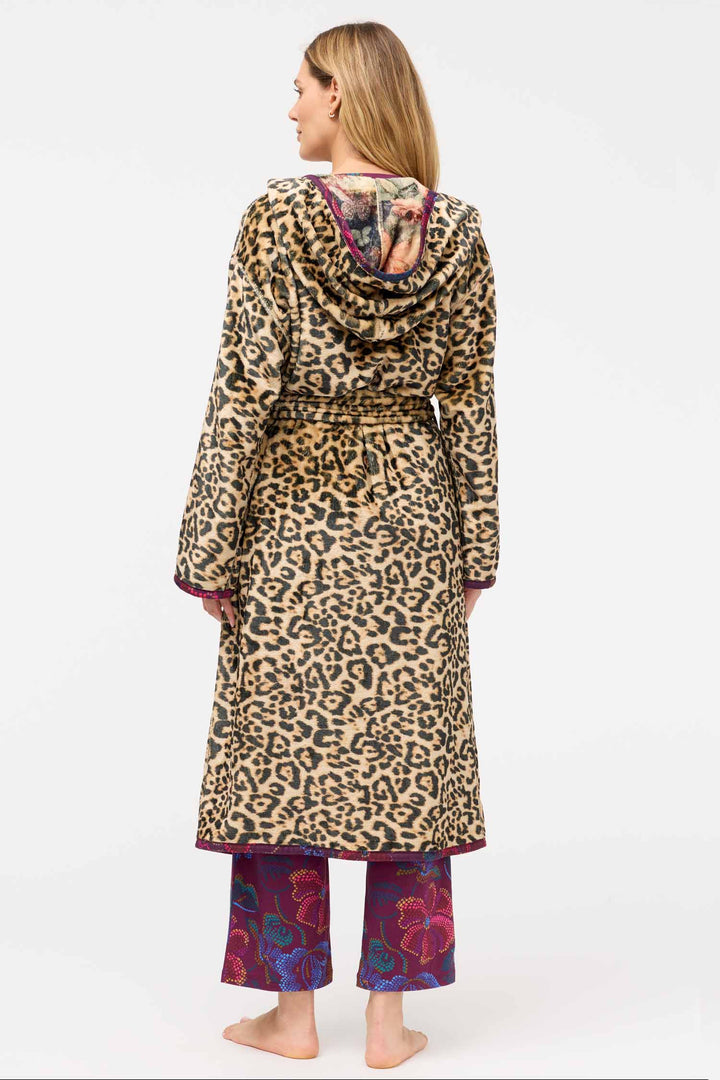 Aditi Reversible Robe in Bellina Leopard