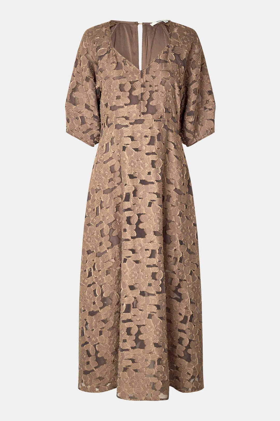 Agatha Fitted Maxi Dress in Fossil