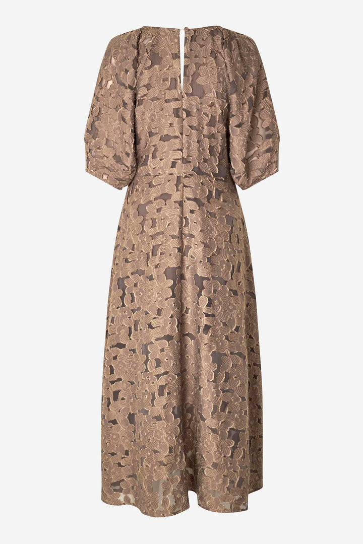 Agatha Fitted Maxi Dress in Fossil