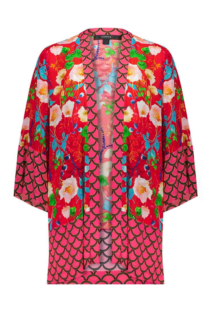 Aiko Kimono in Red Floral Print