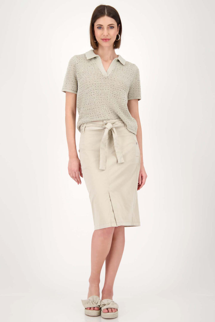 Ajour SS Polo Shirt w Rhinestones