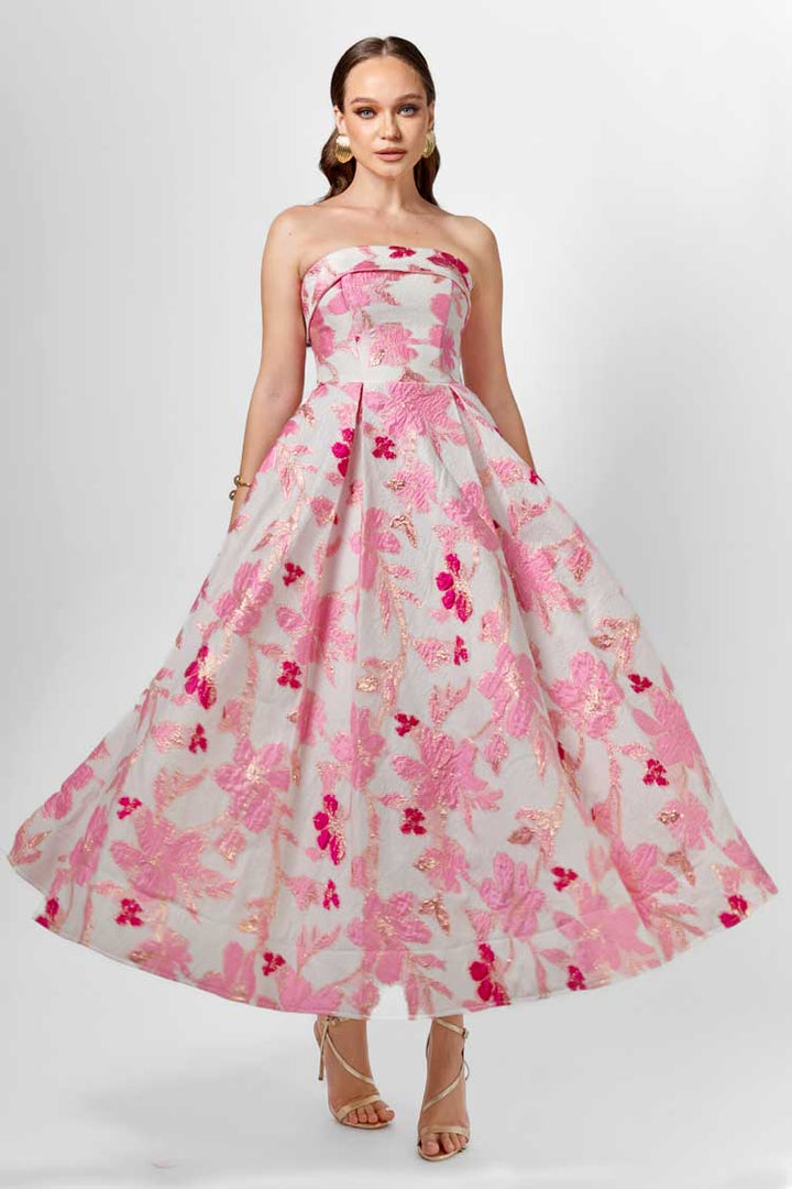 Alanna Jacquard A-Line Midi Dress