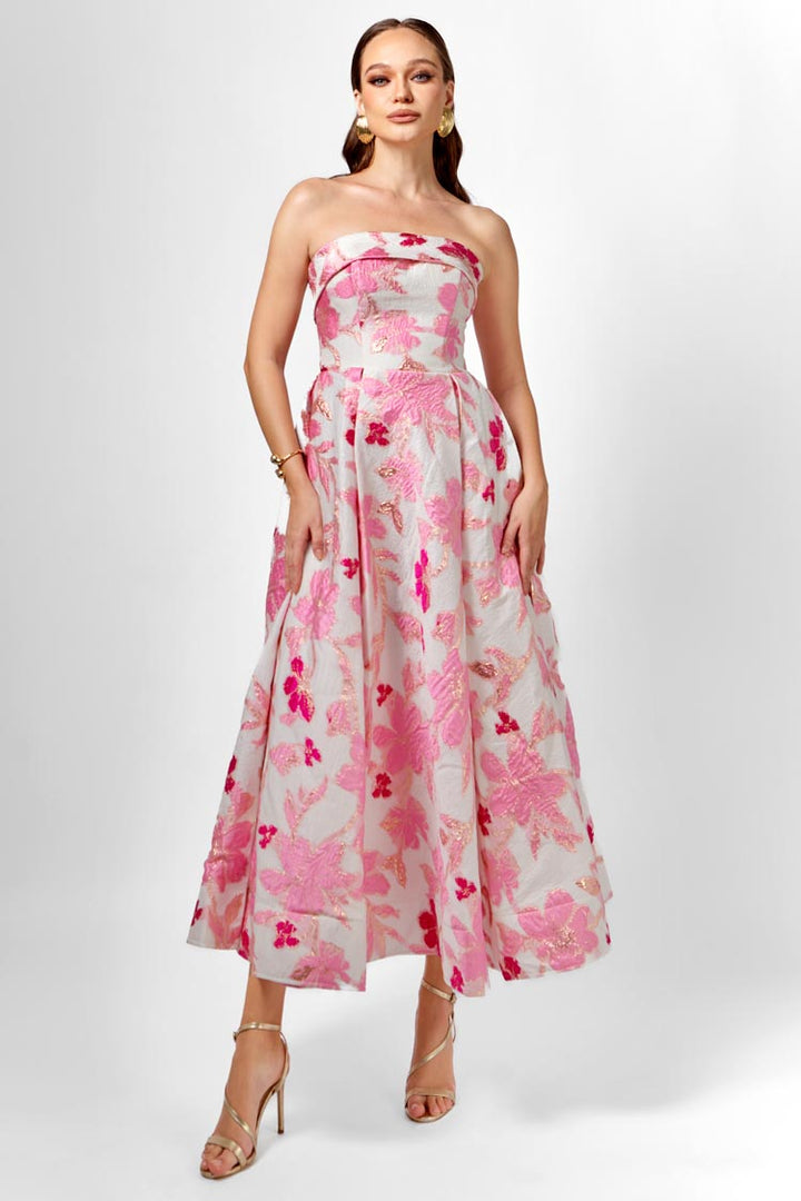 Alanna Jacquard A-Line Midi Dress